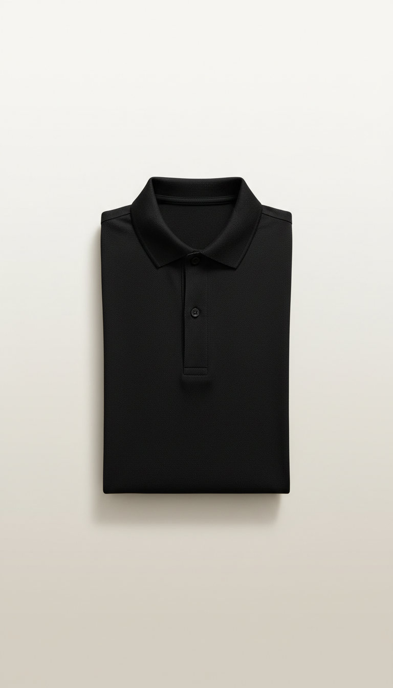 Polo blanc col contrasté
